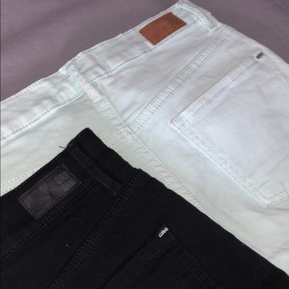 2/$20🔥GARAGE DENIM SHORTS IN BLACK AND MINT GREEN - Picture 3 of 8